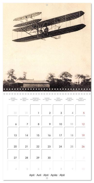 Produktbild: Biplanes on historic postcards (Wall Calendar 2026 12 &times; 12 Inch) CALVENDO 12 Month Wall Calendar