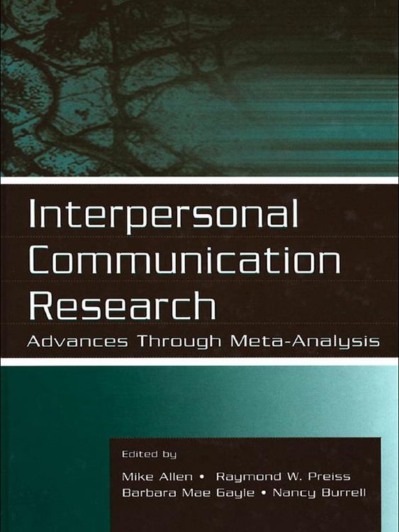 Produktbild: Interpersonal Communication Research