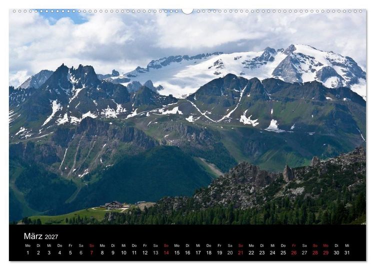 Produktbild: Die Dolomiten &ndash; Wanderparadies in S&uuml;dtirol (hochwertiger Premium Wandkalender 2027 DIN A2 quer), Kunstdruck in Hochglanz