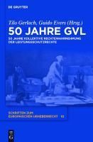 Produktbild: 50 Jahre GVL
