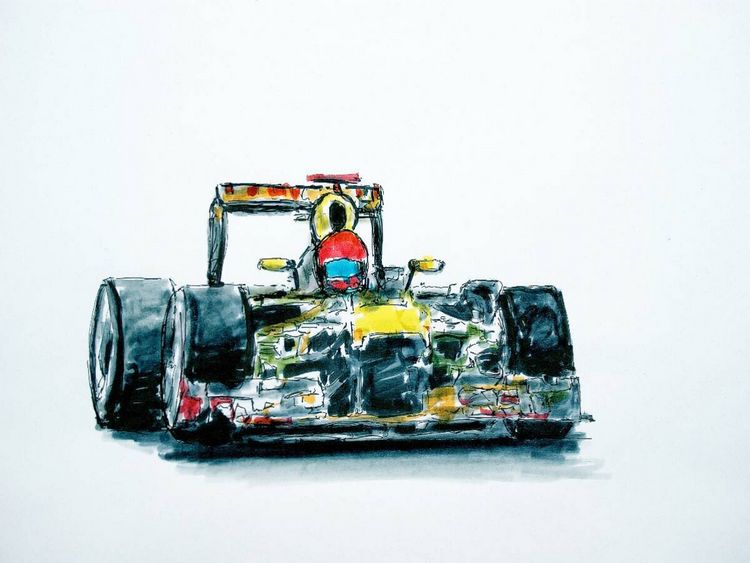 Produktbild: CALVENDO Puzzle Illustration Red Bull RB 9 | 1000 Teile Lege-Gr&ouml;&szlig;e 64x48cm Foto-Puzzle f&uuml;r gl&uuml;ckliche Stunden