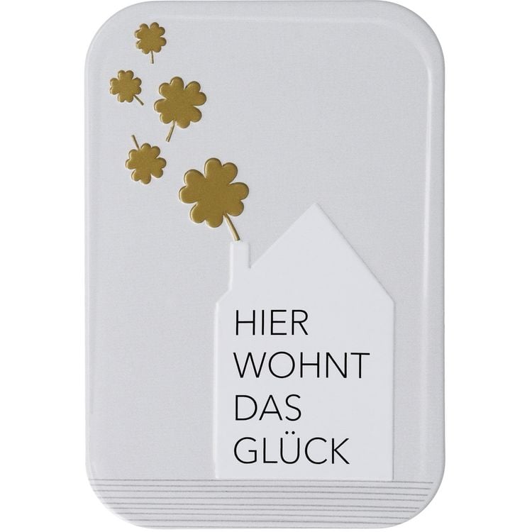 Produktbild: Magnet Hier wohnt das Gl&uuml;ck 8,9x5,9x0,4cm