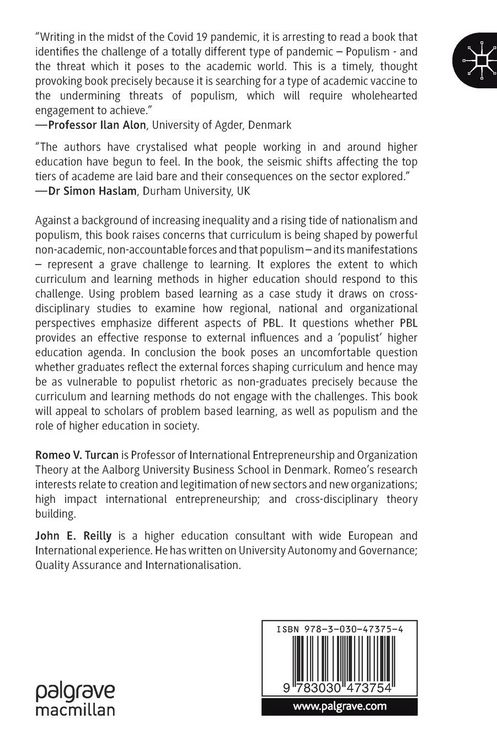 Produktbild: Populism and Higher Education Curriculum Development: Problem Based Learning as a Mitigating Response