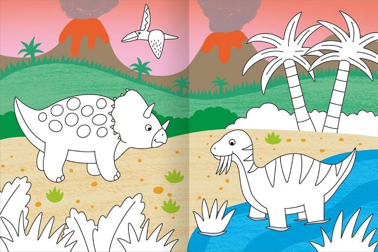 Produktbild: Mein gro&szlig;es buntes Malbuch &ndash; Dinosaurier