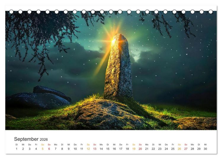 Produktbild: Magische Steine - Tor zur Anderswelt (Tischkalender 2026 DIN A5 quer), CALVENDO Monatskalender