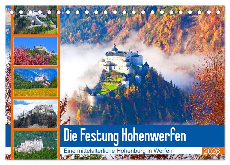 Produktbild: Die Festung Hohenwerfen (Tischkalender 2026 DIN A5 quer), CALVENDO Monatskalender