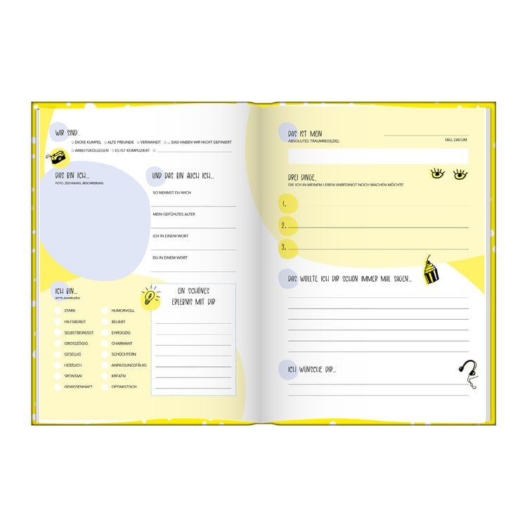 Produktbild: Freundebuch f&uuml;r Erwachsene | Erinnerungsalbum zum Ausf&uuml;llen f&uuml;r Freunde und Kollegen | Freundschaftsbuch, Poesiealbum als Geschenkidee