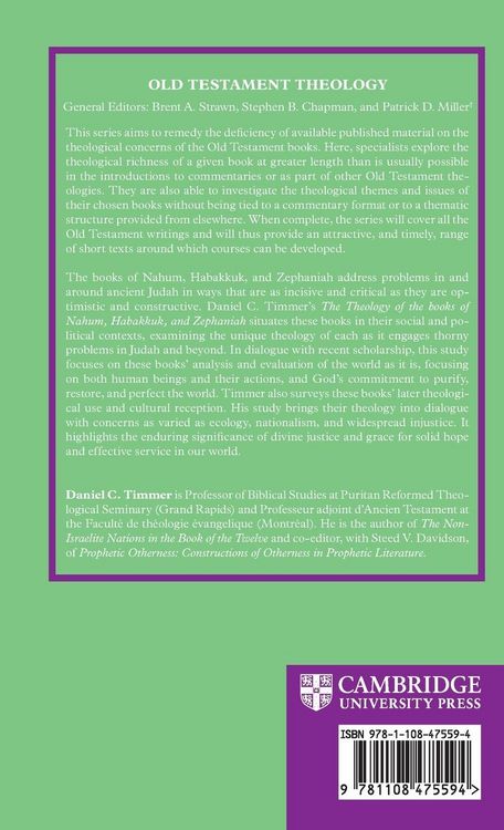 Produktbild: The Theology of the Books of Nahum, Habakkuk, and Zephaniah