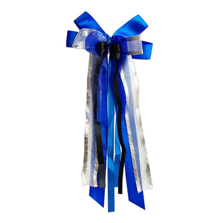 Produktbild: Nestler Schult&uuml;tenschleife blau/silber 23x50cm