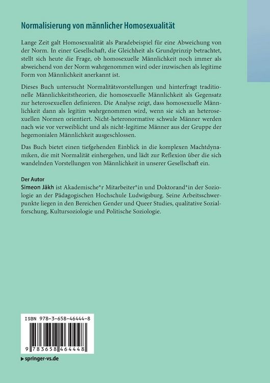 Produktbild: Normalisierung von m&auml;nnlicher Homosexualit&auml;t