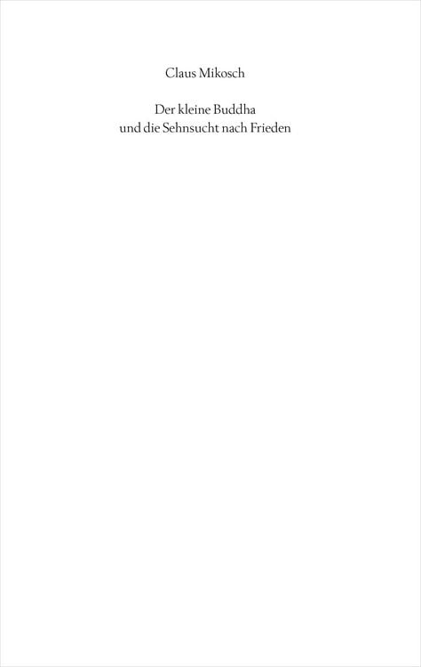 Produktbild: Der kleine Buddha und die Sehnsucht nach Frieden