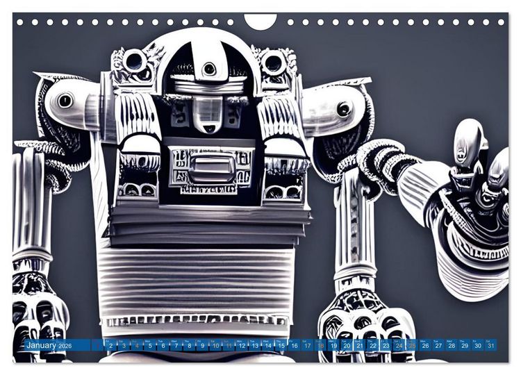 Produktbild: Robots (Wall Calendar 2026 DIN A4 landscape), CALVENDO 12 Month Wall Calendar