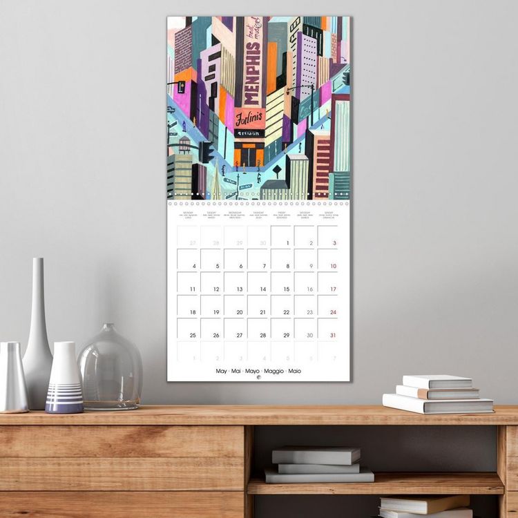Produktbild: NEW YORK, d'hier &agrave; aujourd'hui (Calendrier mural carr&eacute; 2026 30x30 cm) Calendrier double avec une page pour vos prises de notes