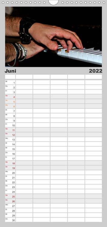 Produktbild: Familienplaner Klangbilder des Jazz (Wandkalender 2022 , 21 cm x 45 cm, hoch)