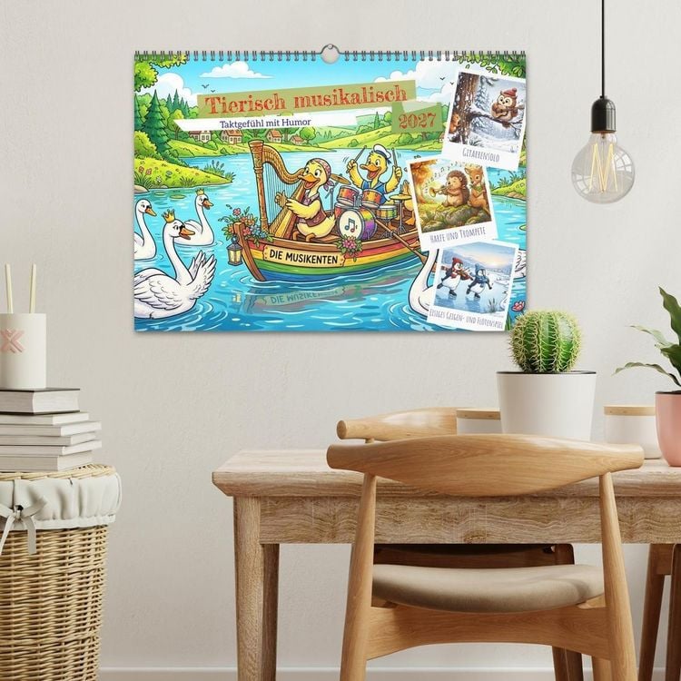 Produktbild: Tierisch musikalisch - Taktgef&uuml;hl mit Humor (Wandkalender 2027 DIN A3 quer), CALVENDO Monatskalender