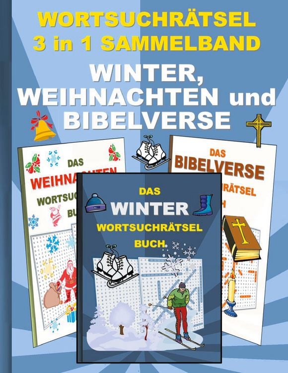 Produktbild: Wortsuchr&auml;tsel 3 in 1 Sammelband Winter, Weihnachten und Bibelverse