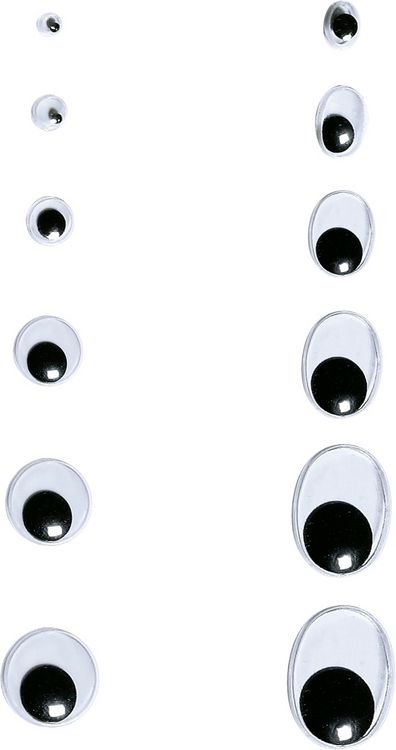 Produktbild: Folia Wackelaugen RUND, nicht selbstklebend, 10mm, 100 St&uuml;ck, wei&szlig;
