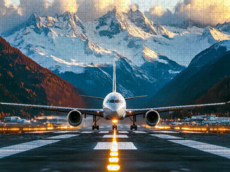 Produktbild: CALVENDO Puzzle Flugzeug | 1000 Teile Lege-Gr&ouml;&szlig;e 64x48cm Foto-Puzzle f&uuml;r gl&uuml;ckliche Stunden