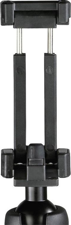 Produktbild: Hama Solid Tischstativ 1/4 Zoll Arbeitsh&ouml;he=16 - 19 cm Schwarz Kugelkopf, Wasserwaage, inkl. Smartphonehalter