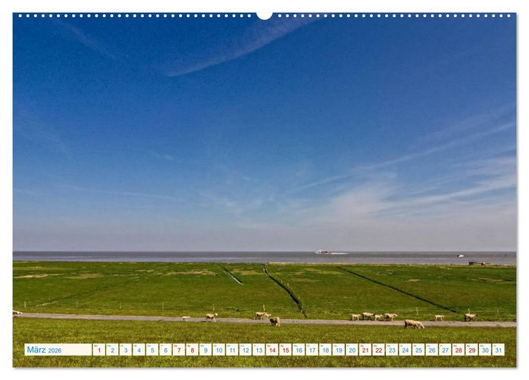 Produktbild: Cuxhaven, Landschaften zwischen K&uuml;ste und Heide (Wandkalender 2026 DIN A2 quer), CALVENDO Monatskalender