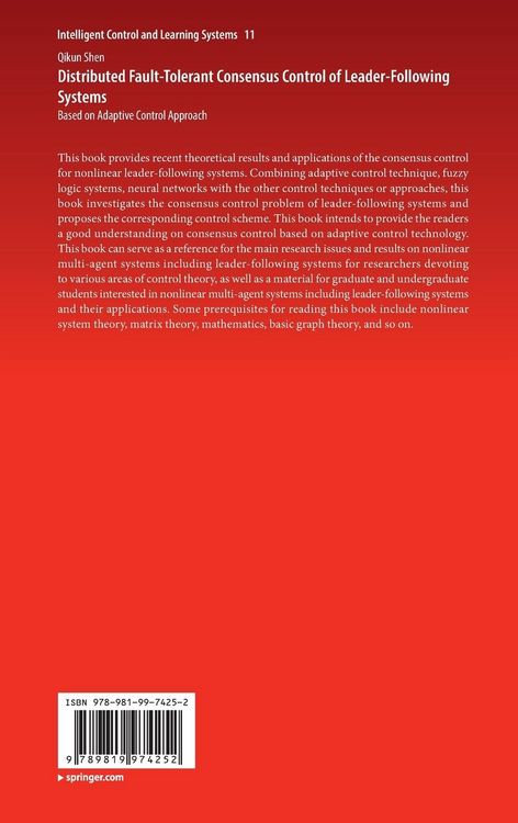 Produktbild: Distributed Fault-Tolerant Consensus Control of Leader-Following Systems