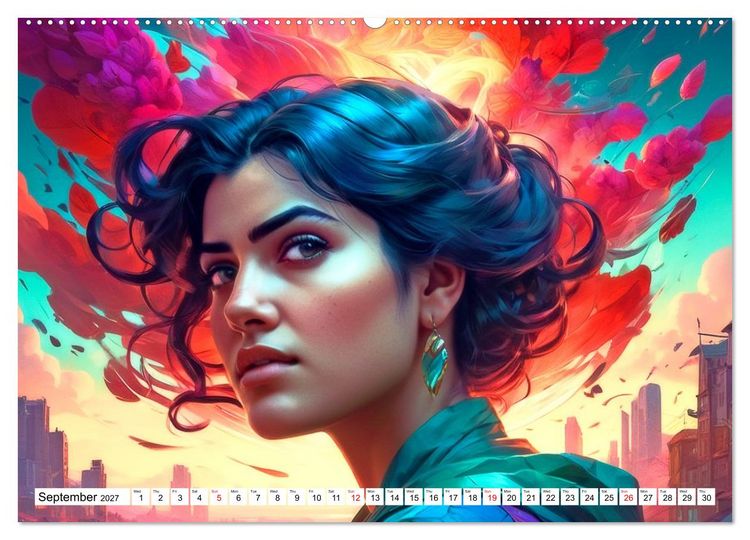 Produktbild: Dark Eyes and Deep Emotions, Adelina&rsquo;s Mysterious World (Wall Calendar 2027 DIN A2 landscape), CALVENDO 12 Month Wall Calendar