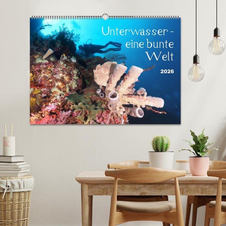 Produktbild: Unterwasser - eine bunte Welt (Wandkalender 2026 DIN A2 quer), CALVENDO Monatskalender
