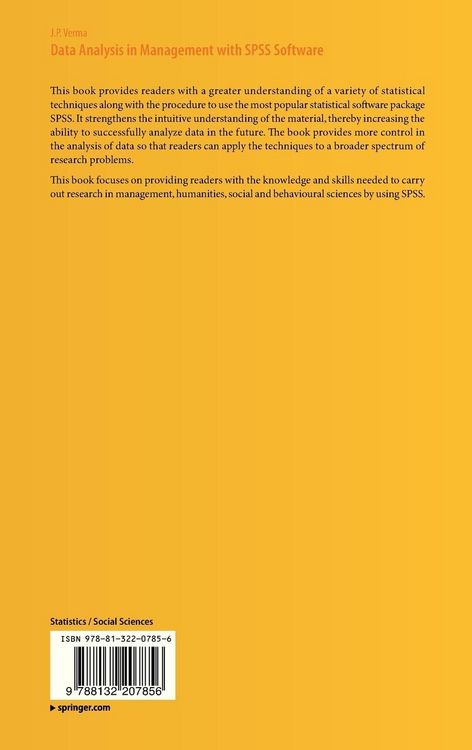 Produktbild: Data Analysis in Management with SPSS Software