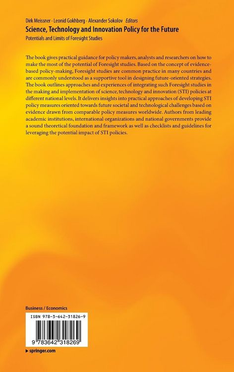 Produktbild: Science, Technology and Innovation Policy for the Future