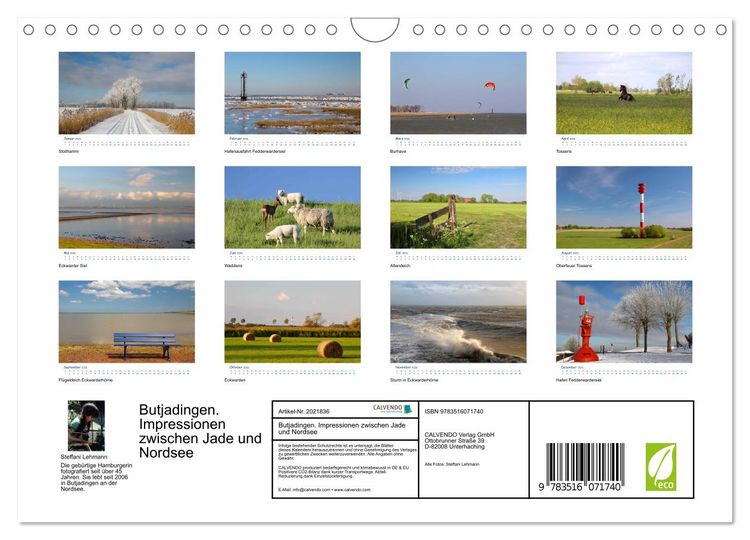 Produktbild: Butjadingen. Impressionen zwischen Jade und Nordsee (Wandkalender 2026 DIN A4 quer), CALVENDO Monatskalender