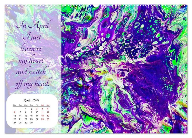 Produktbild: Your year filled with mindfulness (Wall Calendar 2026 DIN A2 landscape), CALVENDO 12 Month Wall Calendar