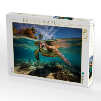 Produktbild: CALVENDO Puzzle Meeresschildkr&ouml;te | 1000 Teile Lege-Gr&ouml;&szlig;e 64x48cm Foto-Puzzle f&uuml;r gl&uuml;ckliche Stunden