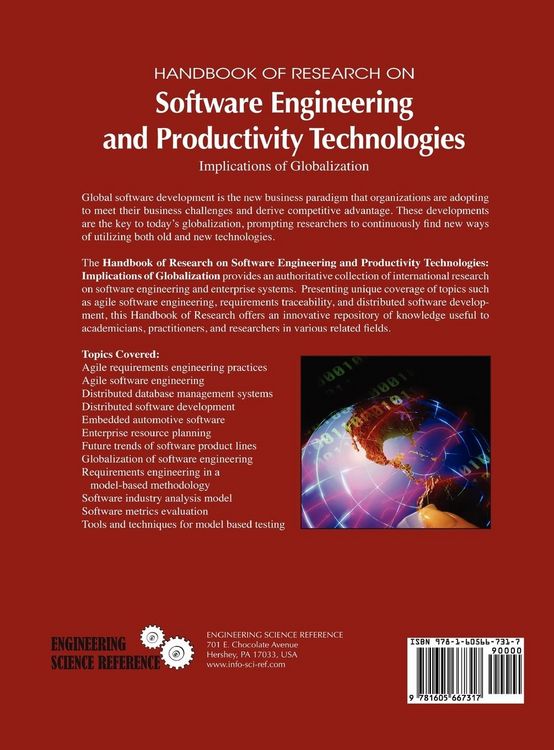 Produktbild: Handbook of Research on Software Engineering and Productivity Technologies