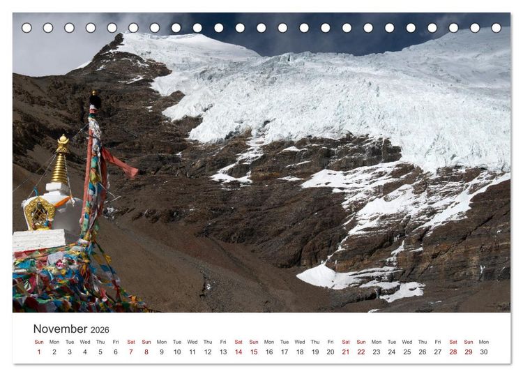 Produktbild: Tibet Monastery and landscapes (Desk Calendar 2026 DIN A5 landscape), CALVENDO 12 Month DeskCalendar