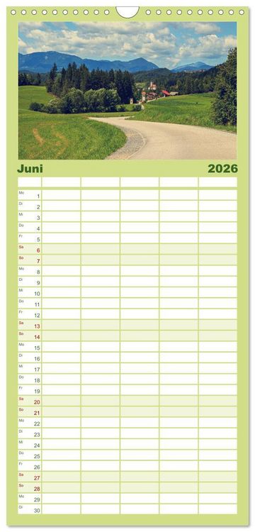 Produktbild: Familienplaner 2026 - Slowenische Landschaften mit 5 Spalten (Wandkalender, 21 x 45 cm) CALVENDO