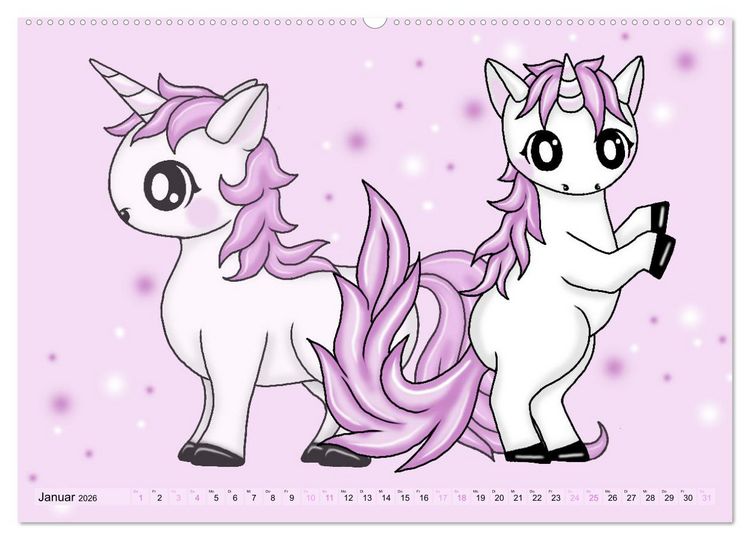 Produktbild: niedliche Kawaii Tiere (Wandkalender 2026 DIN A2 quer), CALVENDO Monatskalender