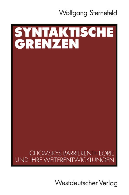 Produktbild: Syntaktische Grenzen