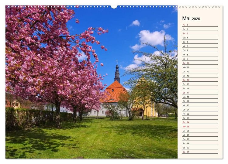 Produktbild: Schl&ouml;sser der Niederlausitz (hochwertiger Premium Wandkalender 2026 DIN A2 quer), Kunstdruck in Hochglanz