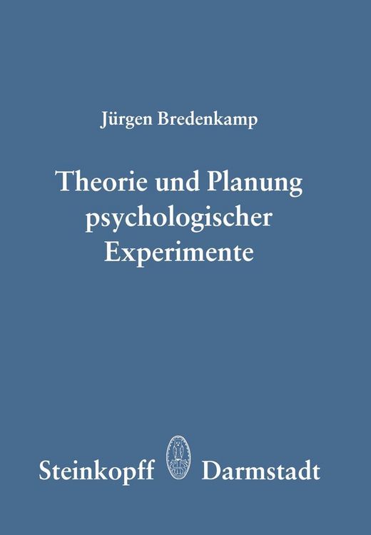 Produktbild: Theorie und Planung Psychologischer Experimente
