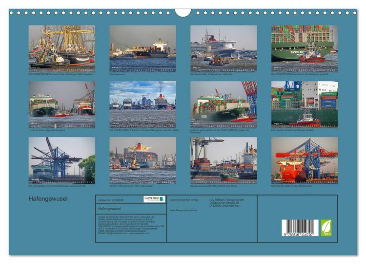 Produktbild: Hafengewusel (Wandkalender 2026 DIN A3 quer), CALVENDO Monatskalender
