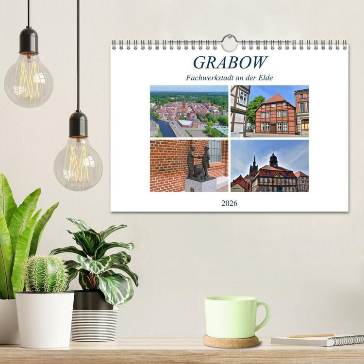 Produktbild: Grabow - Fachwerkstadt an der Elde (Wandkalender 2026 DIN A4 quer), CALVENDO Monatskalender