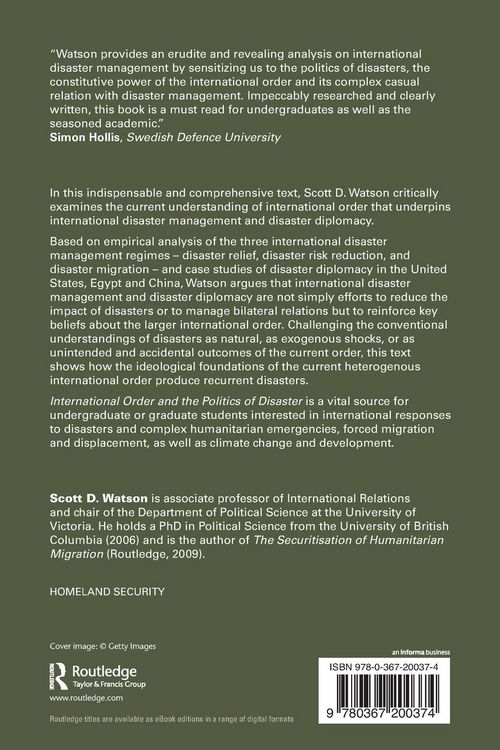 Produktbild: International Order and the Politics of Disaster