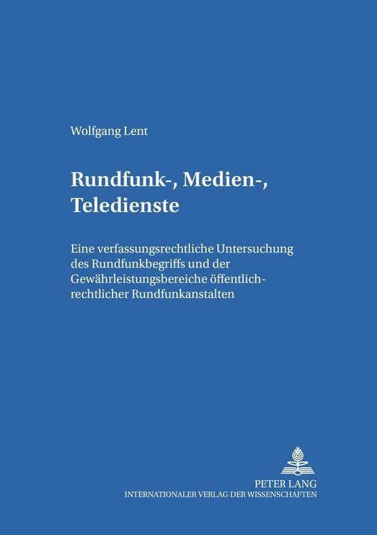 Produktbild: Rundfunk-, Medien-, Teledienste