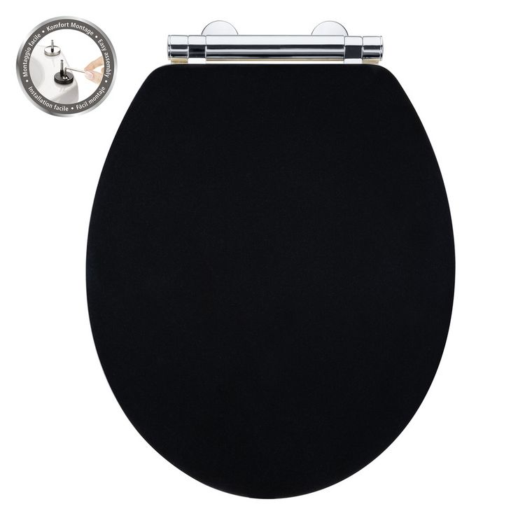 Produktbild: WC-Sitz Mod. Bambusa Black, aus MDF und Bambus