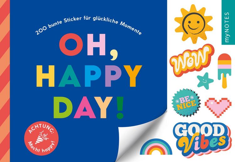 Produktbild: myNOTES Papeterie: Stickerheft Oh, happy day!