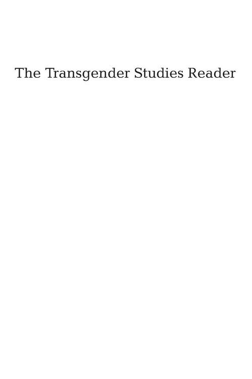 Produktbild: The Transgender Studies Reader