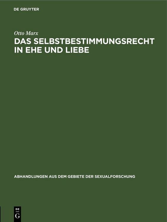 Produktbild: Das Selbstbestimmungsrecht in Ehe und Liebe