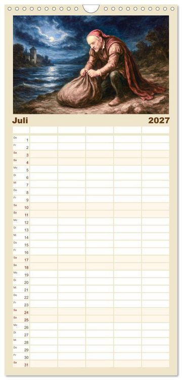 Produktbild: Familienplaner 2027 - Die ber&uuml;hmtesten Opern der Welt mit 5 Spalten (Wandkalender, 21 x 45 cm) CALVENDO