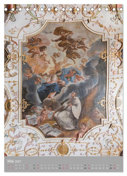 Produktbild: Waldsassen Stiftsbibliothek (Tischkalender 2027 DIN A5 hoch), CALVENDO Monatskalender