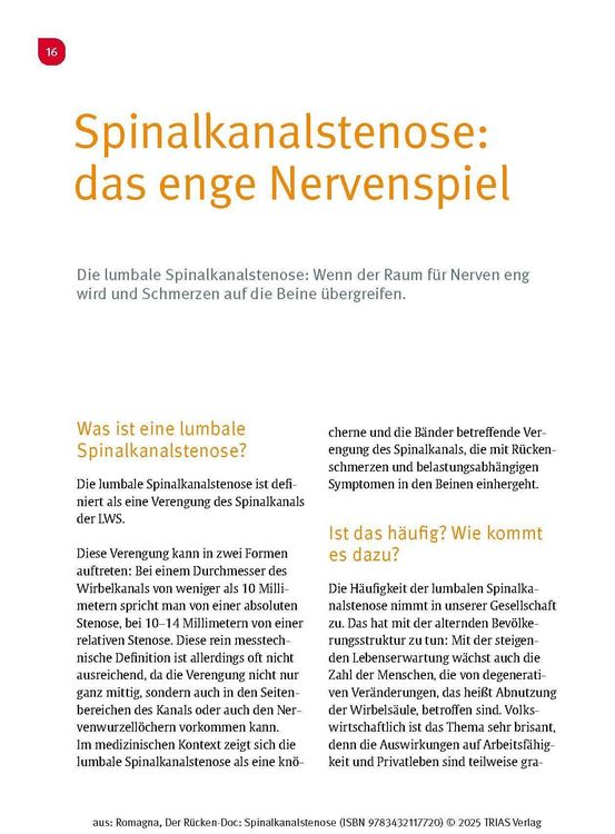 Produktbild: Der R&uuml;cken-Doc: Spinalkanalstenose